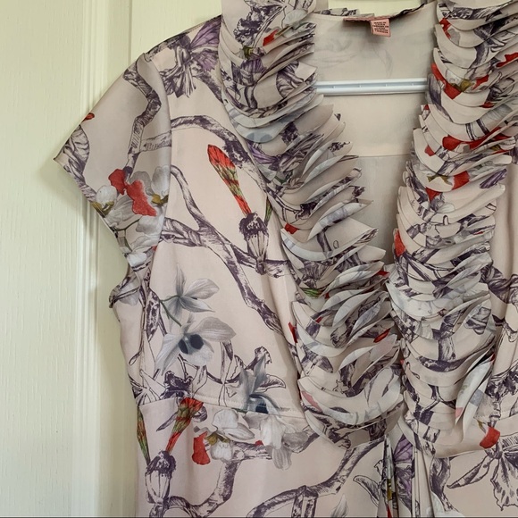 Ted Baker, Cream, Floral Pattern Dress - Picture 2 of 7